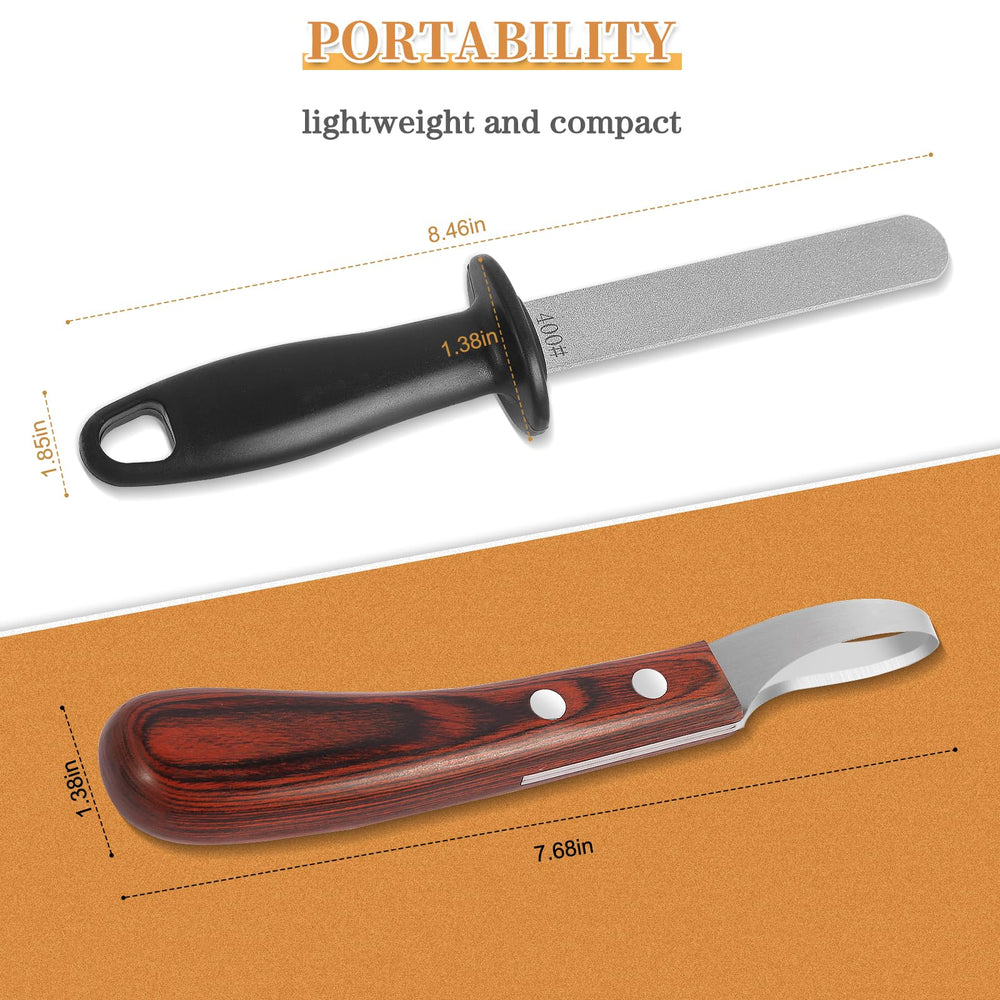 YAHIKI hoof knife versatile for farm tasks like cutting twine.
