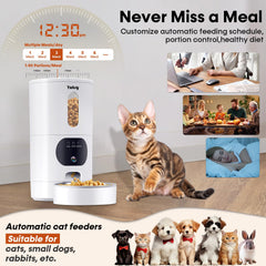 Yakry automatic cat feeder night vision for clear meals after dark