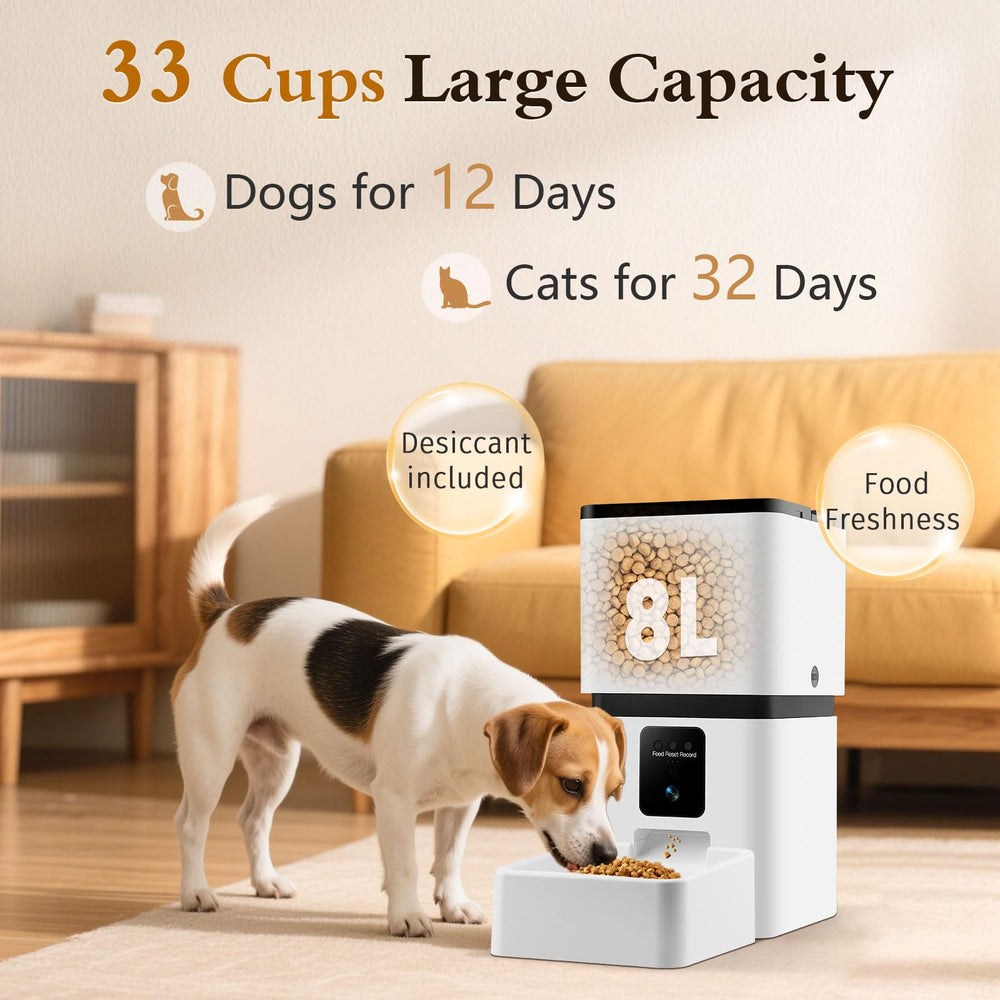 Yakry automatic feeder 33 cup capacity showcases long intervals between refills.
