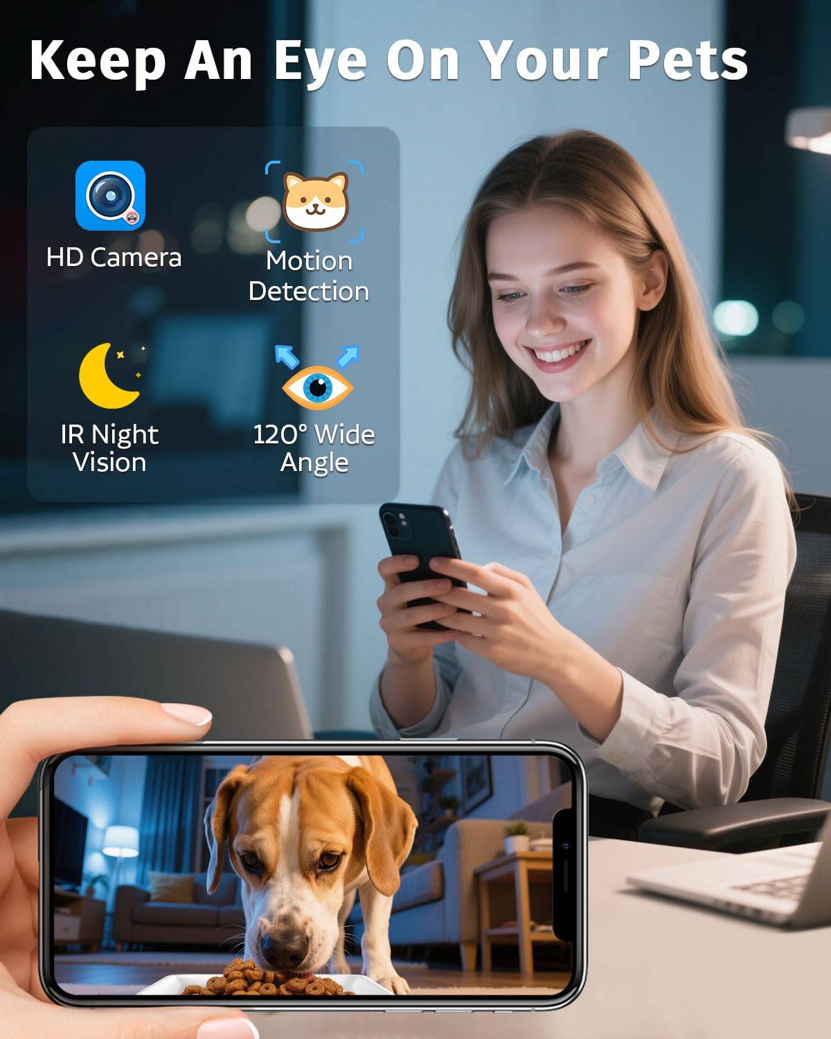 Yakry night vision clip enables clear after-dark monitoring of meals.