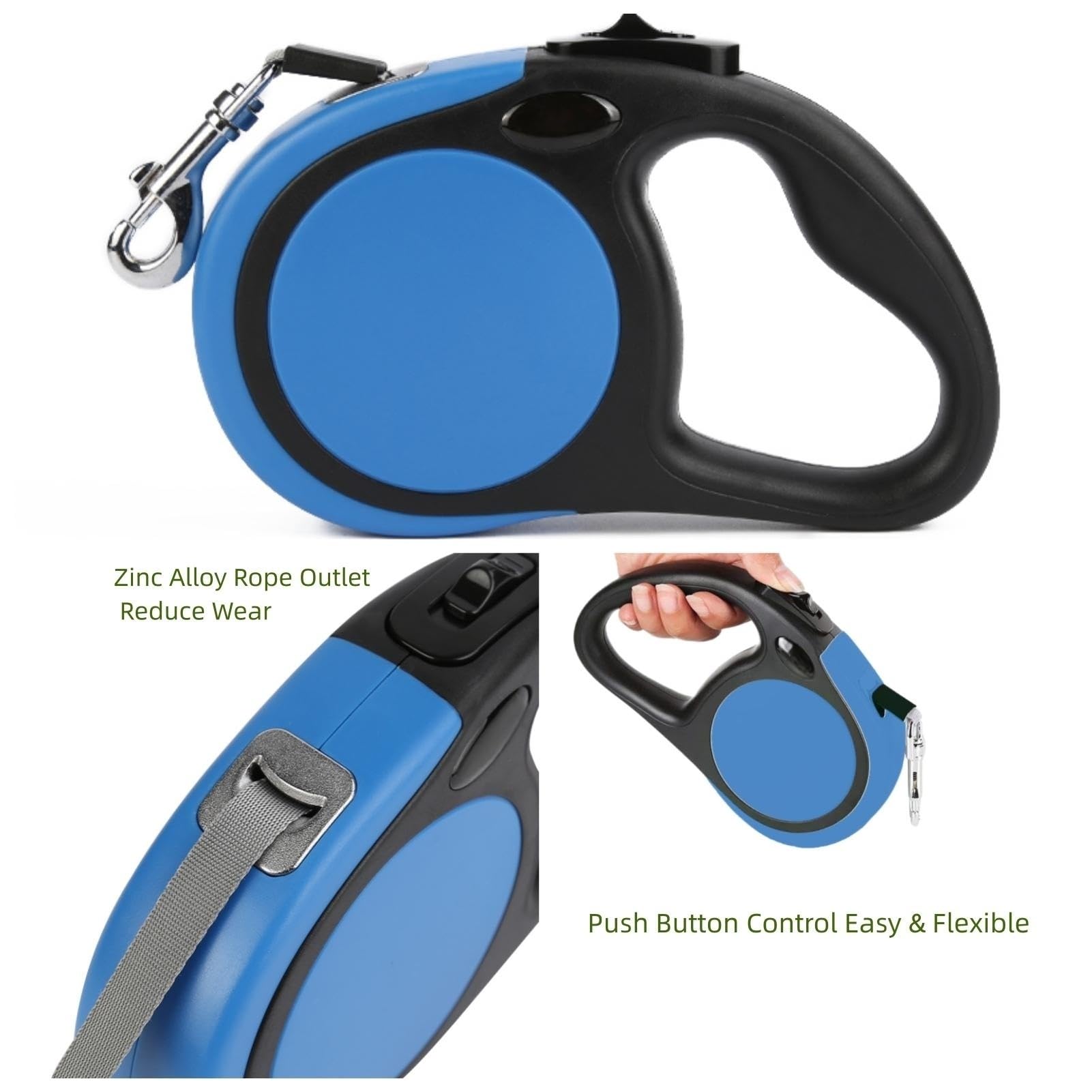 YaLunpc 360-degree swivel demonstrating tangle-free movement with two dogs