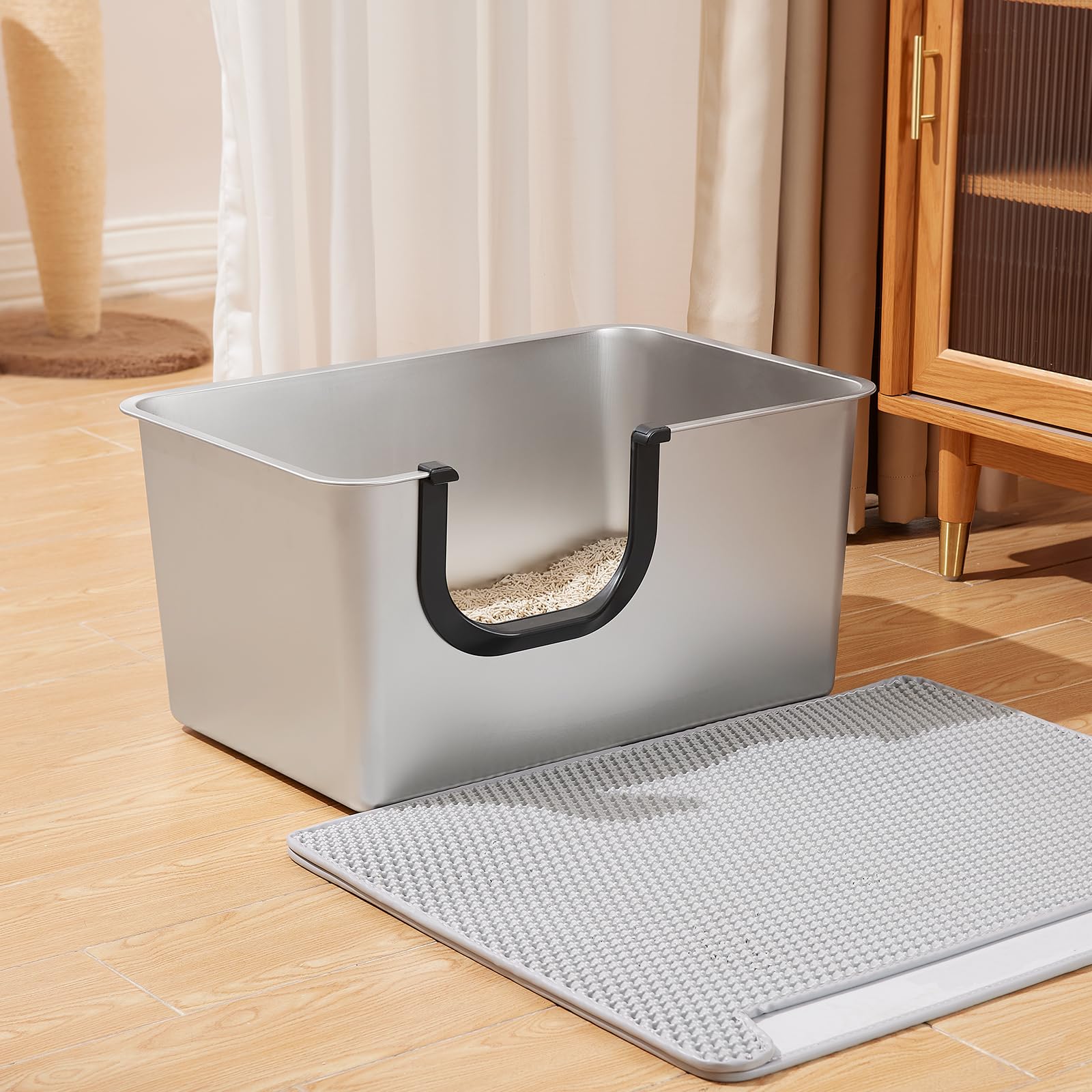 Yangbaga easy-scoop design image showcases quick litter removal with minimal effort