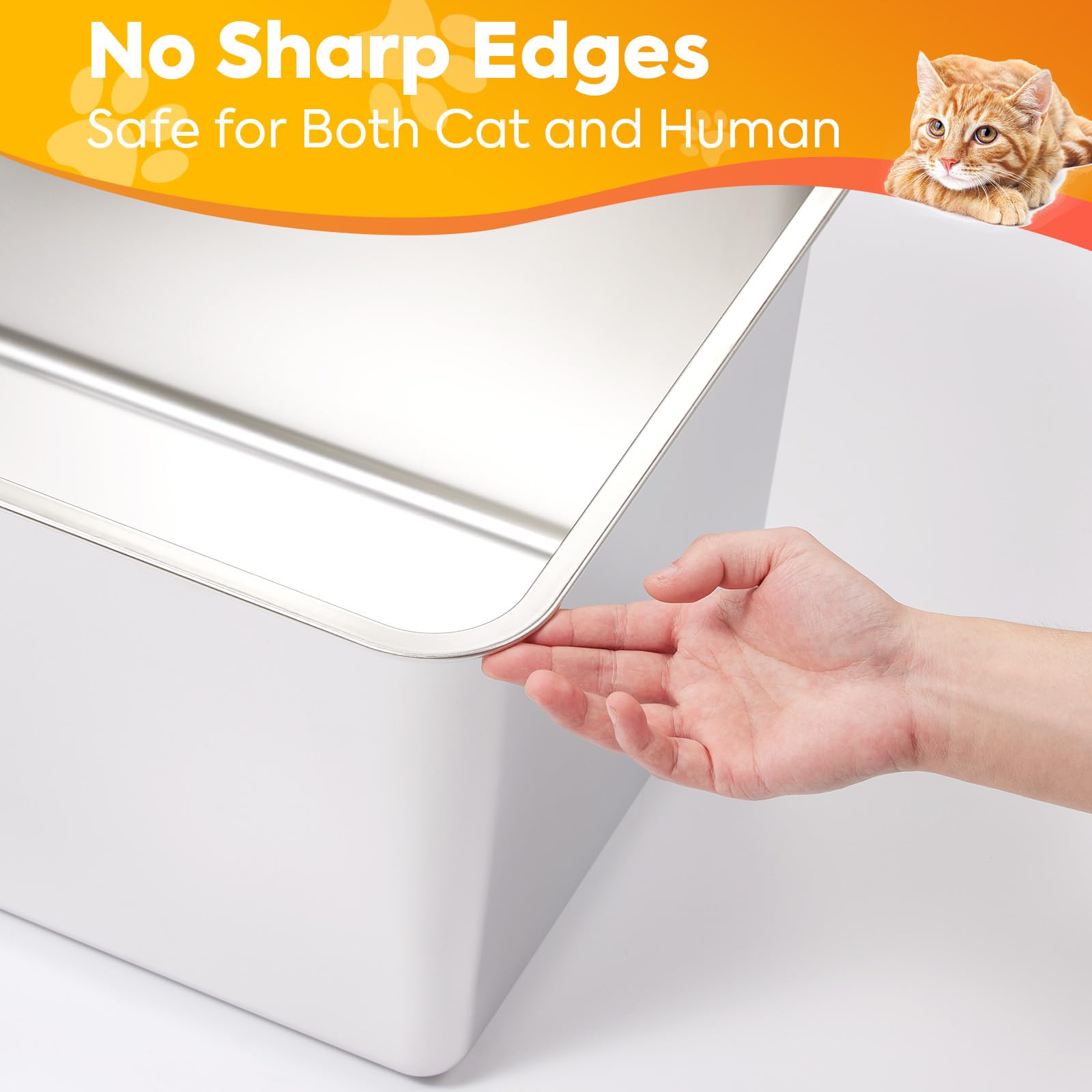 Yangbaga stainless steel rounded edges image highlights safe, injury-free handling.