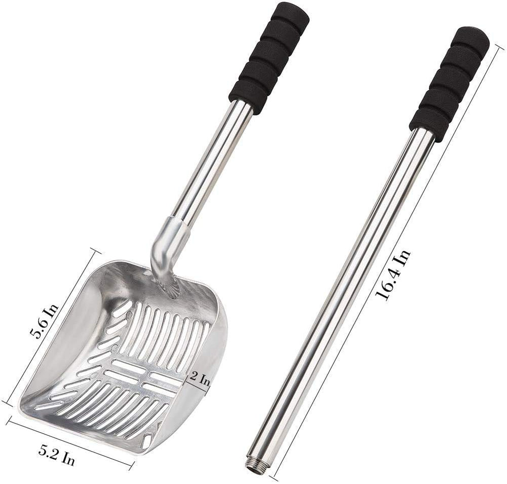 Yangbaga stainless-steel litter scoop stays rustproof and durable during heavy use.