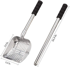 Yangbaga stainless-steel litter scoop stays rustproof and durable during heavy use.