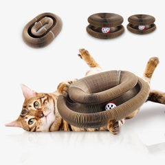 Yangmu Bfbawm foldable honeycomb cat scratcher 2-piece set enables easy storage and playful engagement.