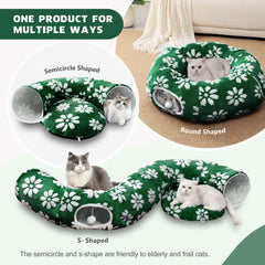 Yaning cat-tunnel entrance peep-hole lets pets observe surroundings while playing.