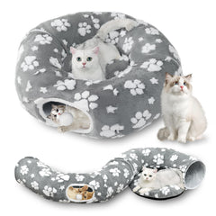 Yaning cat tunnel for indoor cats offers a cozy play space with a compact footprint.