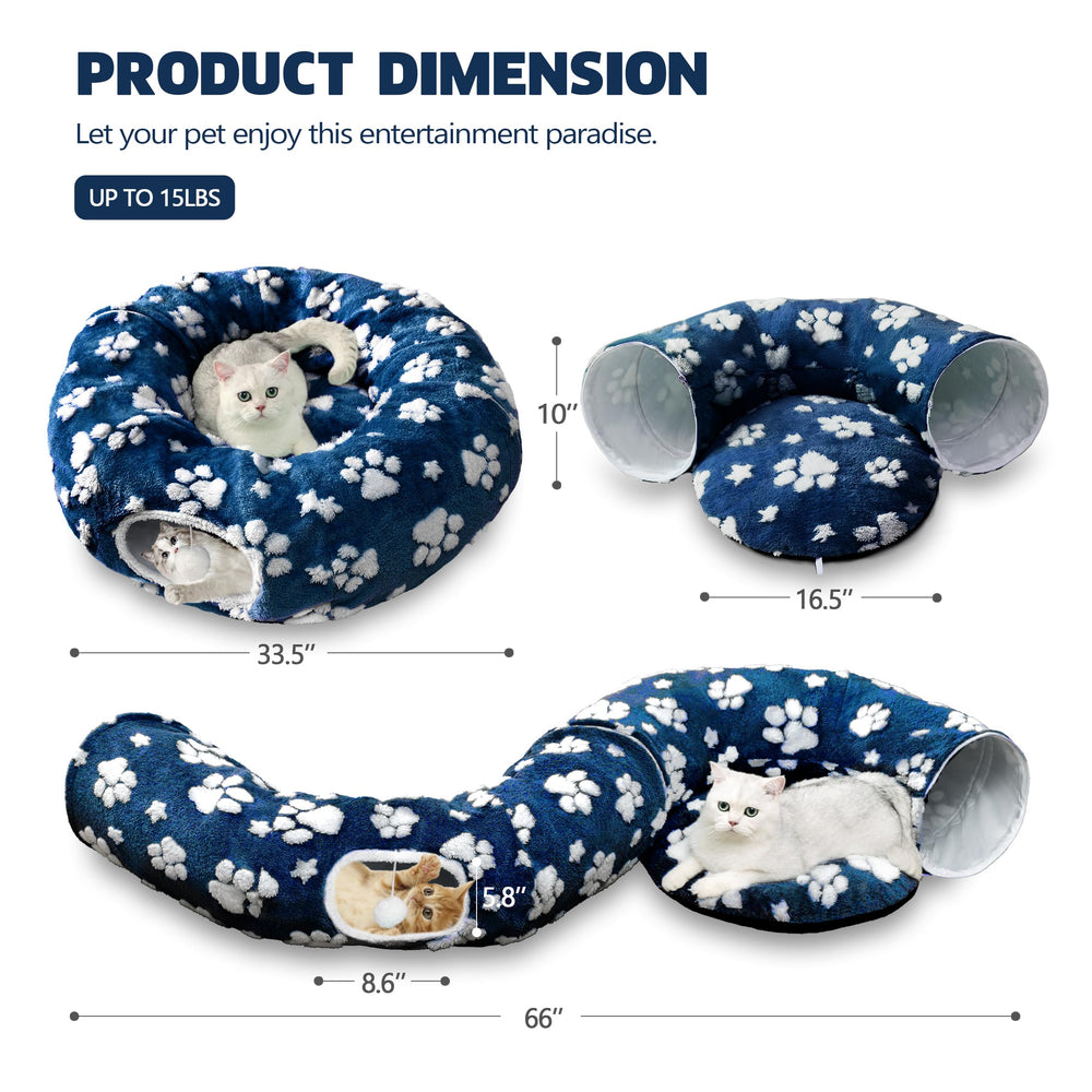 Yaning cat tunnel non-slip bottom keeps pets stable during fun.