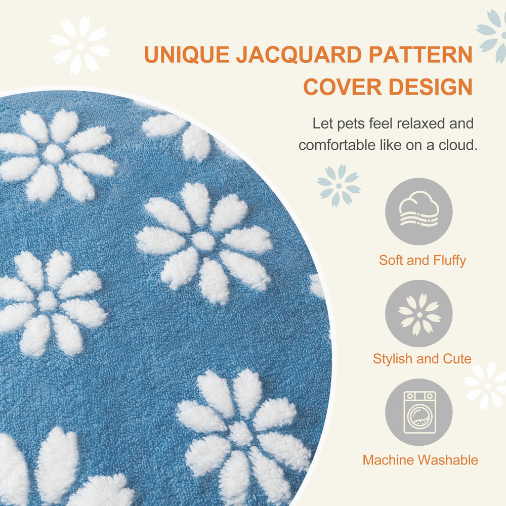 Yaning dog bed styled decor for home combines comfort and chic jacquard pattern.
