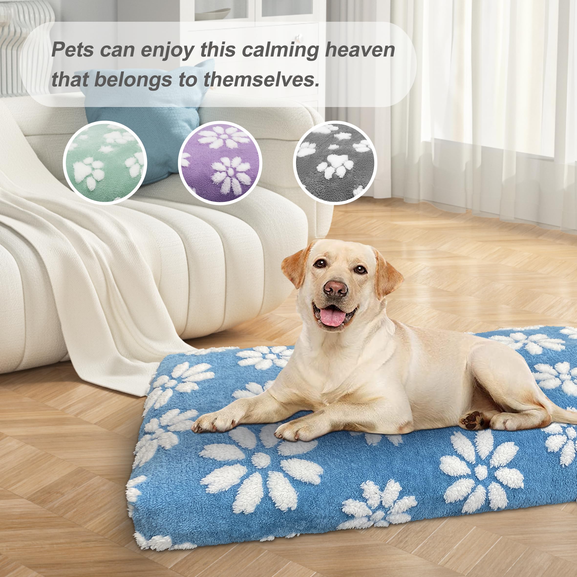 Yaning dog bed large blue flower removable cover demonstrates easy machine-wash cleanup.