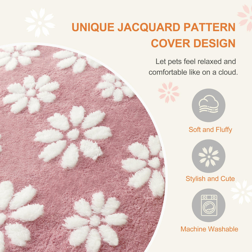 Yaning dog bed pink flower pattern adds chic home decor