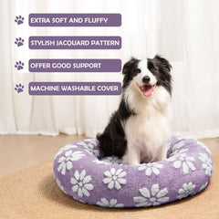 Yaning Donut Bed 360 surround design emphasizes calm, safe, enclosed space for pets.