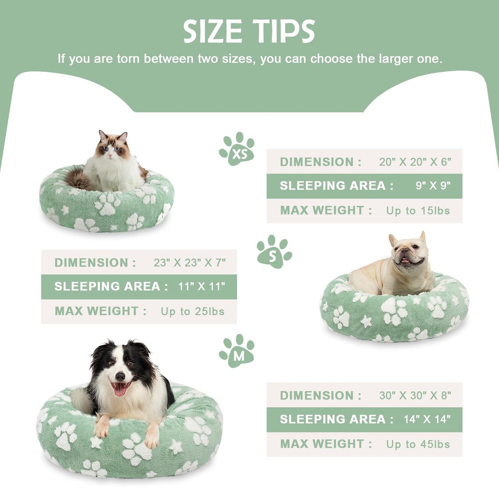 Yaning Donut Bed—anti-slip bottom keeps bed in place