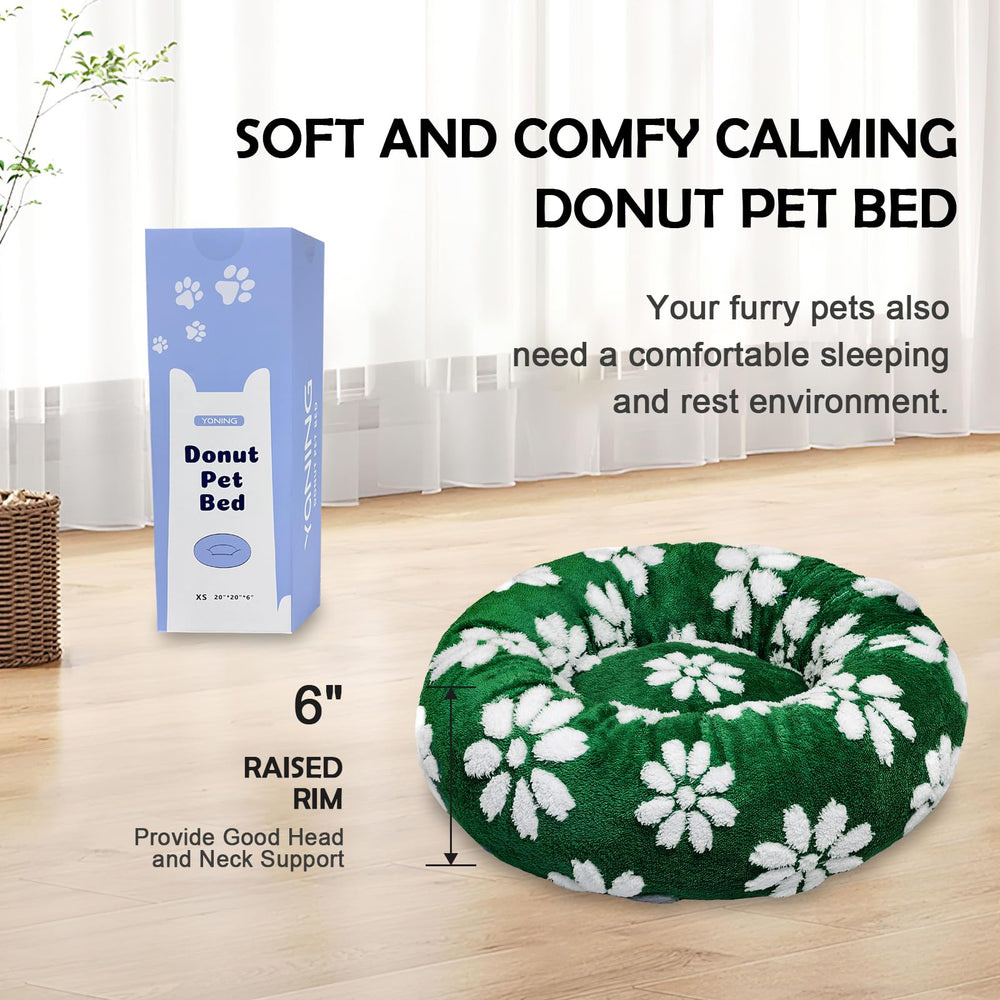 Yaning Donut Bed anti-slip bottom keeps the bed stable on slick floors.