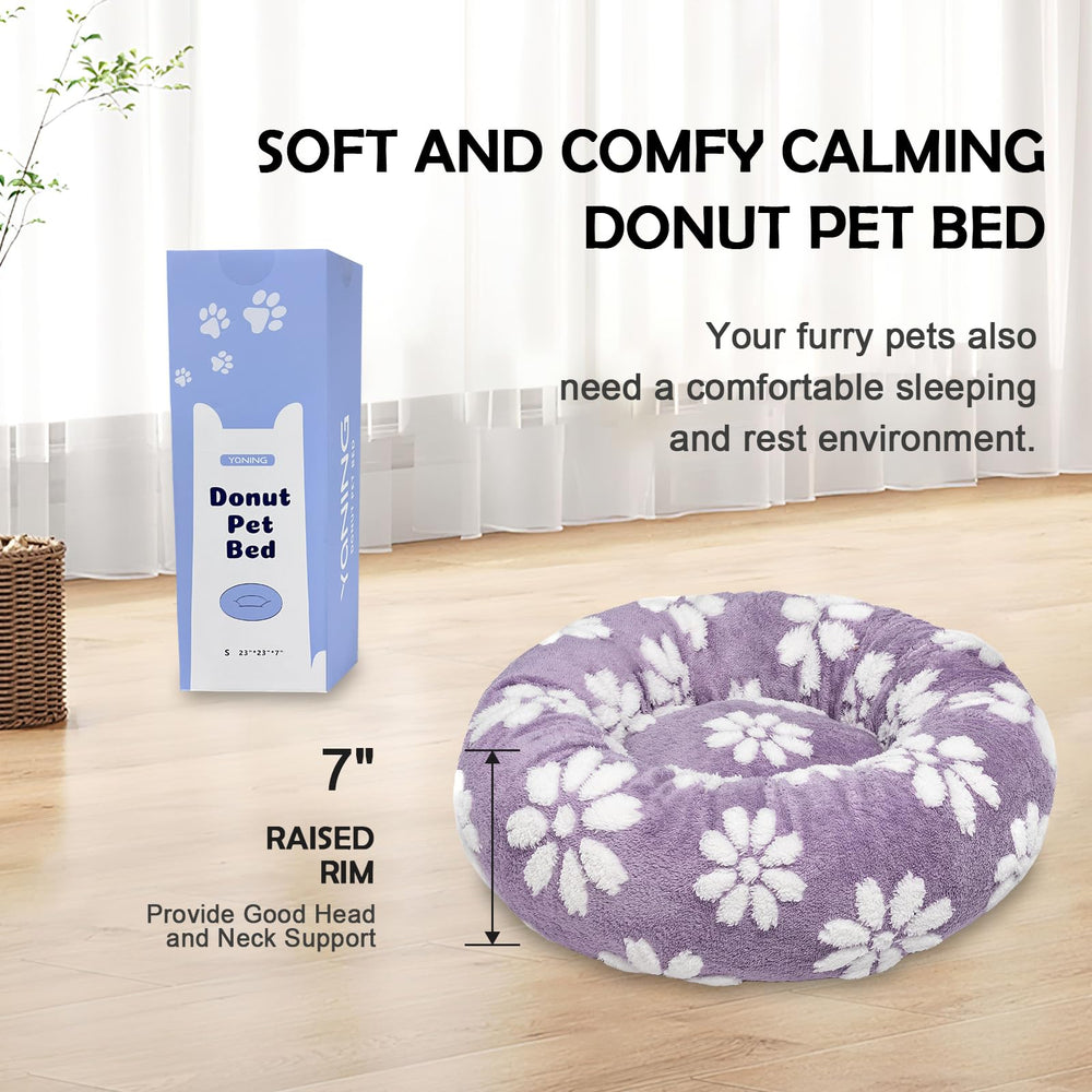 Yaning bed raised neck support helps pets rest with proper head alignment.