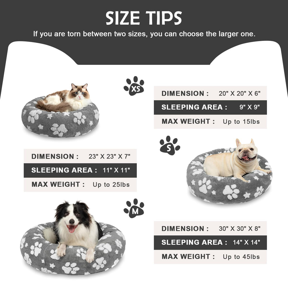 Yaning donut bed with removable washable cover for easy cleaning