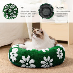 Yaning Donut Bed round shape supports warm, secure curling.