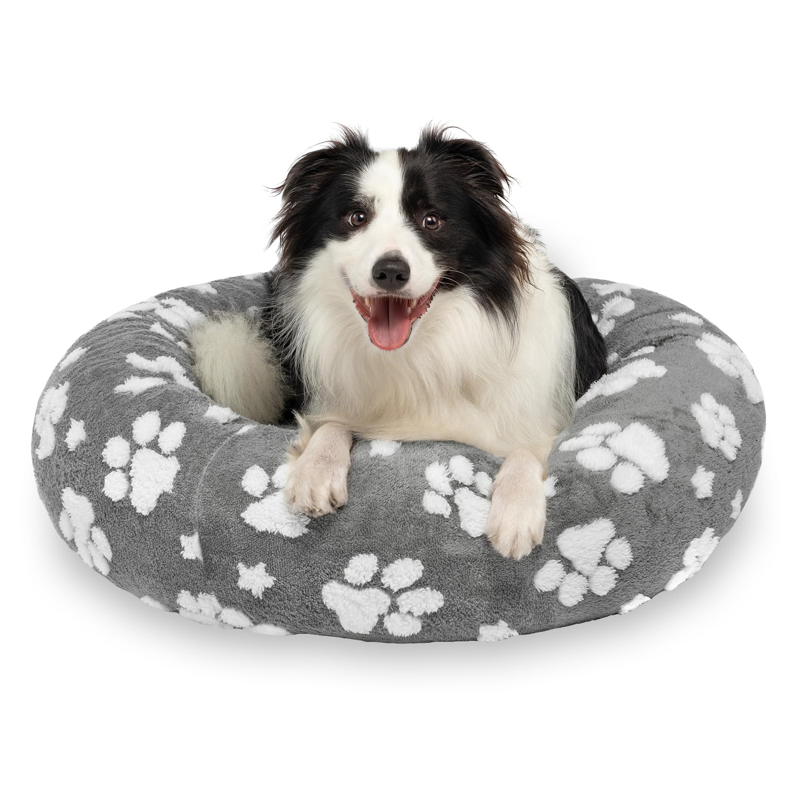 Yaning donut bed with ultra-soft plush fabric for cozy naps