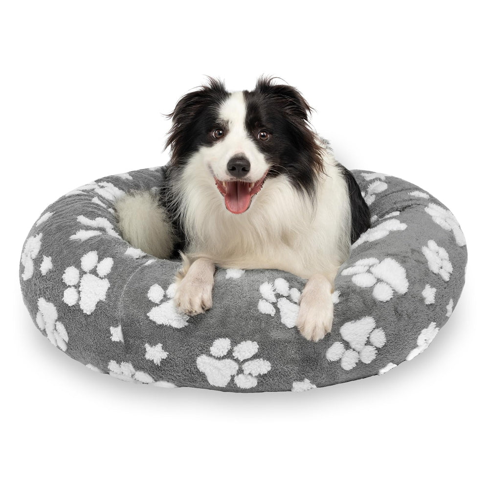 Yaning donut bed with ultra-soft plush fabric for cozy naps