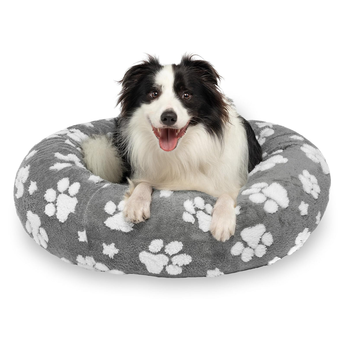 Yaning donut bed with ultra-soft plush fabric for cozy naps