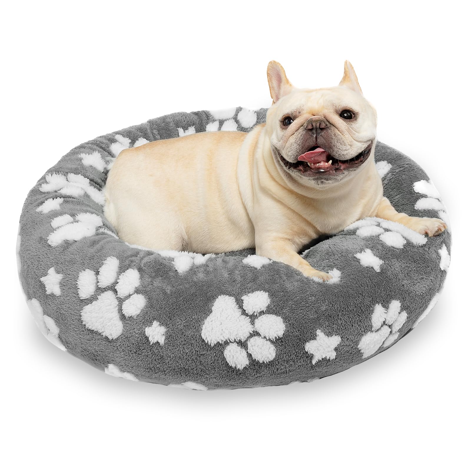 Yaning Donut Bed close-up with plush fabric for cozy lounging