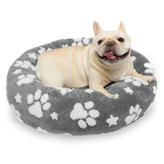 Yaning Donut Bed close-up with plush fabric for cozy lounging