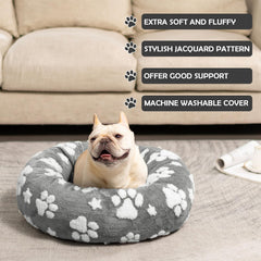 Yaning donut bed removable cover illustrates easy washing and care