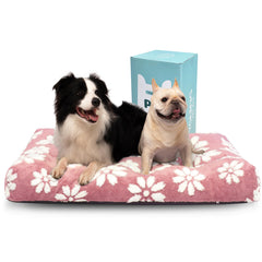 Yaning extra-large dog bed pink flower cover shows plush comfort for large pets