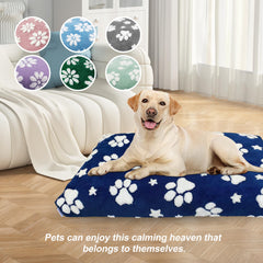 Yaning dog bed placed inside a crate for cozy crate time.