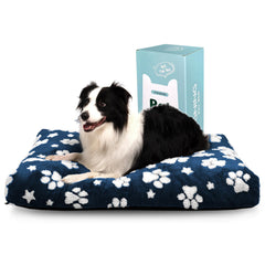 Yaning large dog bed in plush fabric delivers ultra-soft comfort for naps.
