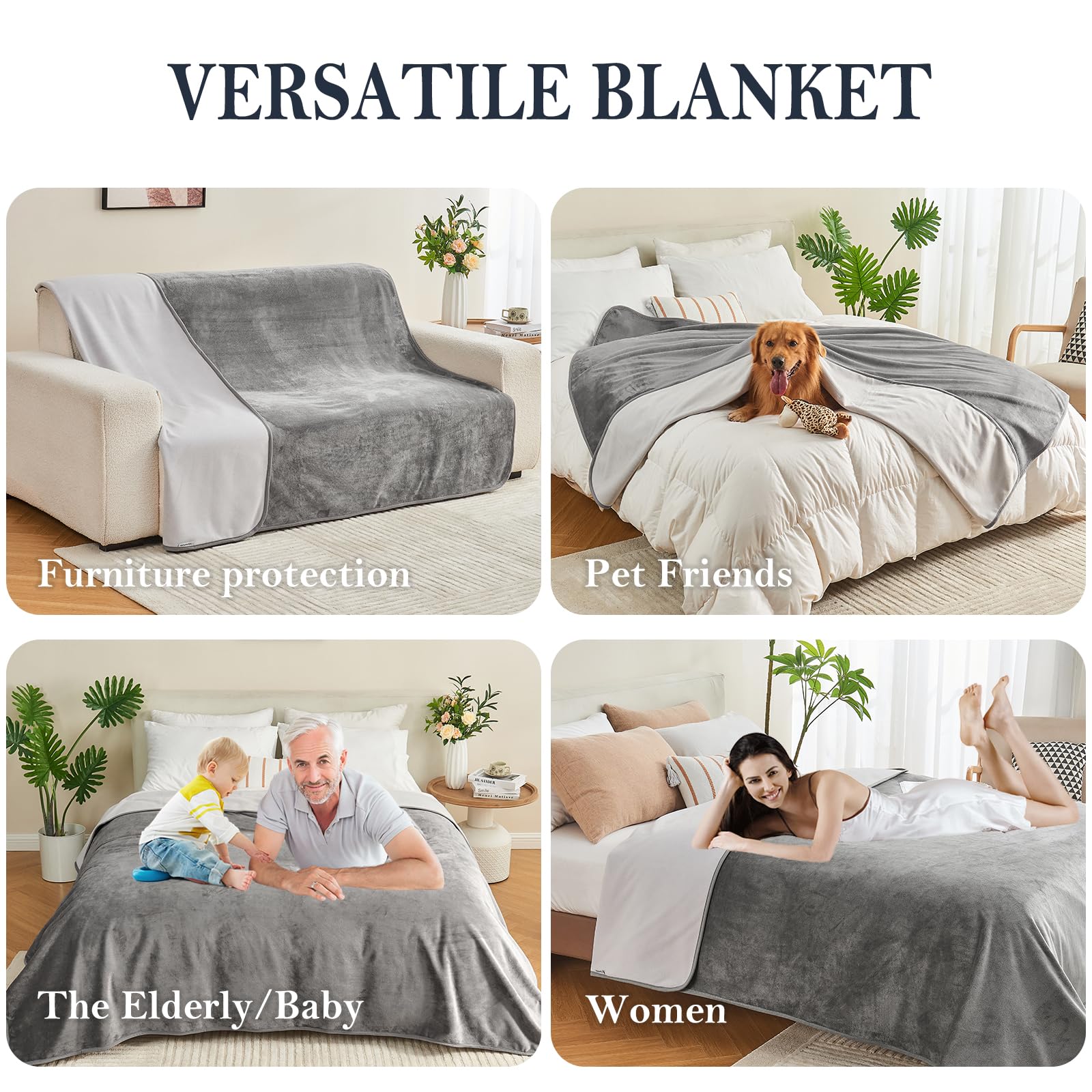 Yaning Waterproof Blanket inside-tpu-layer maintains leak protection for car seats.