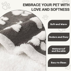 Yaning reversible sherpa side for warm, cozy pet time