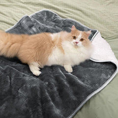 Yaning waterproof blanket with reversible sherpa side offers warm comfort.