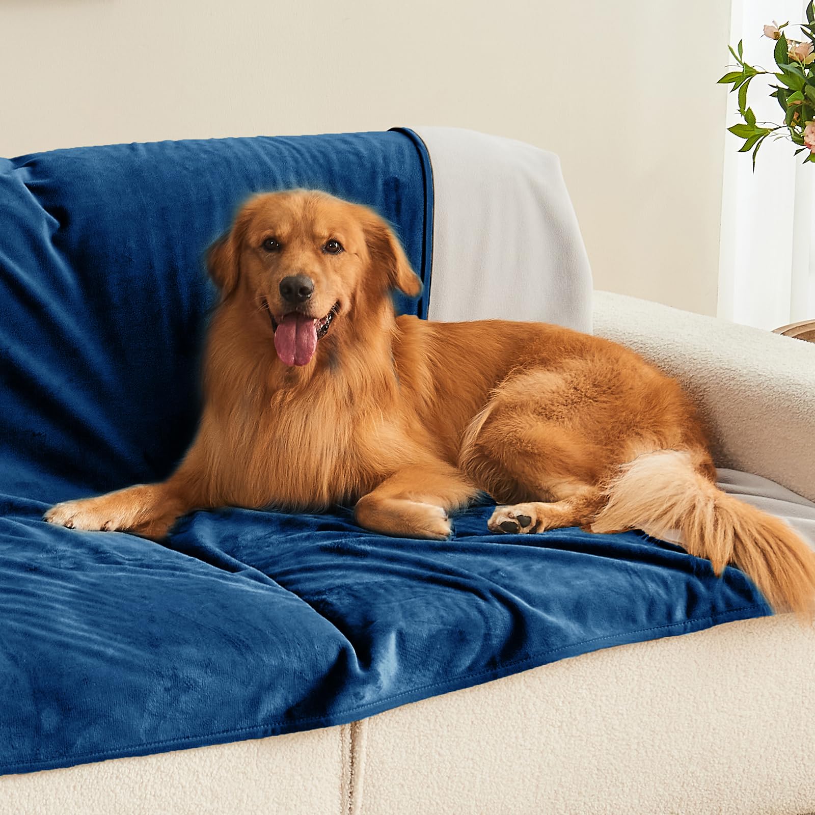 Yaning waterproof blanket on sofa offers durable leakproof protection for families.