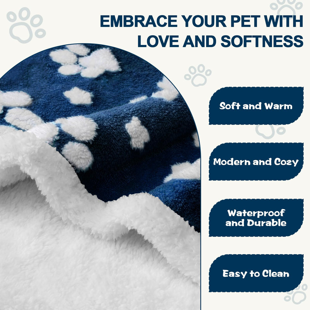 Yaning waterproof blanket on sofa shows reversible sherpa plush sides