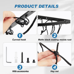 Yaocom metal hay feeder frame highlights durability and rust resistance.