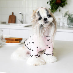 Yaopelky heart-print shirt worn during a sunny outdoor walk