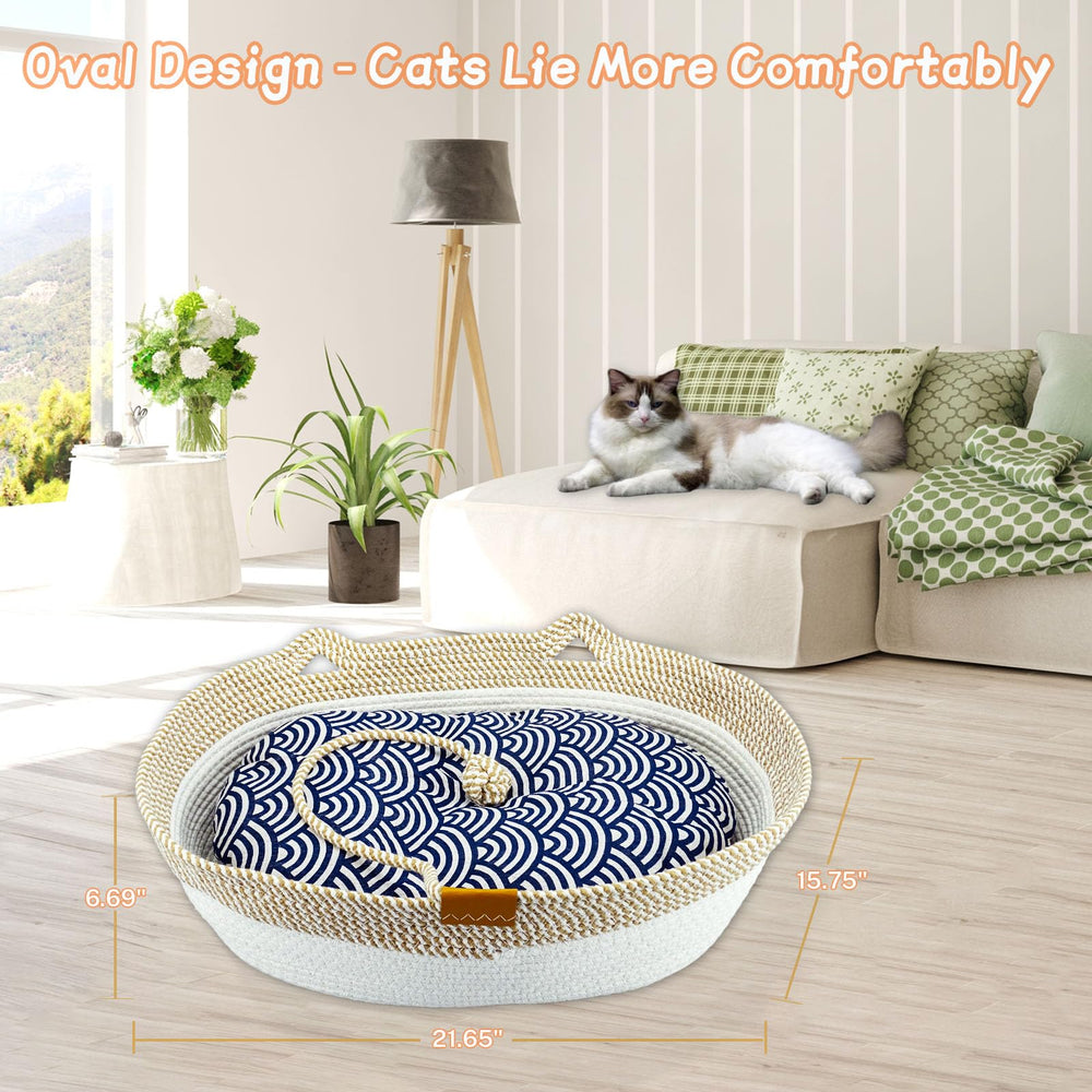 Yaruiguang cat bed demonstrates dual mattresses for summer cooling and winter warmth