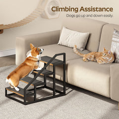 YATINEY dog stairs with anti-slip pads provide steady climbs for seniors.