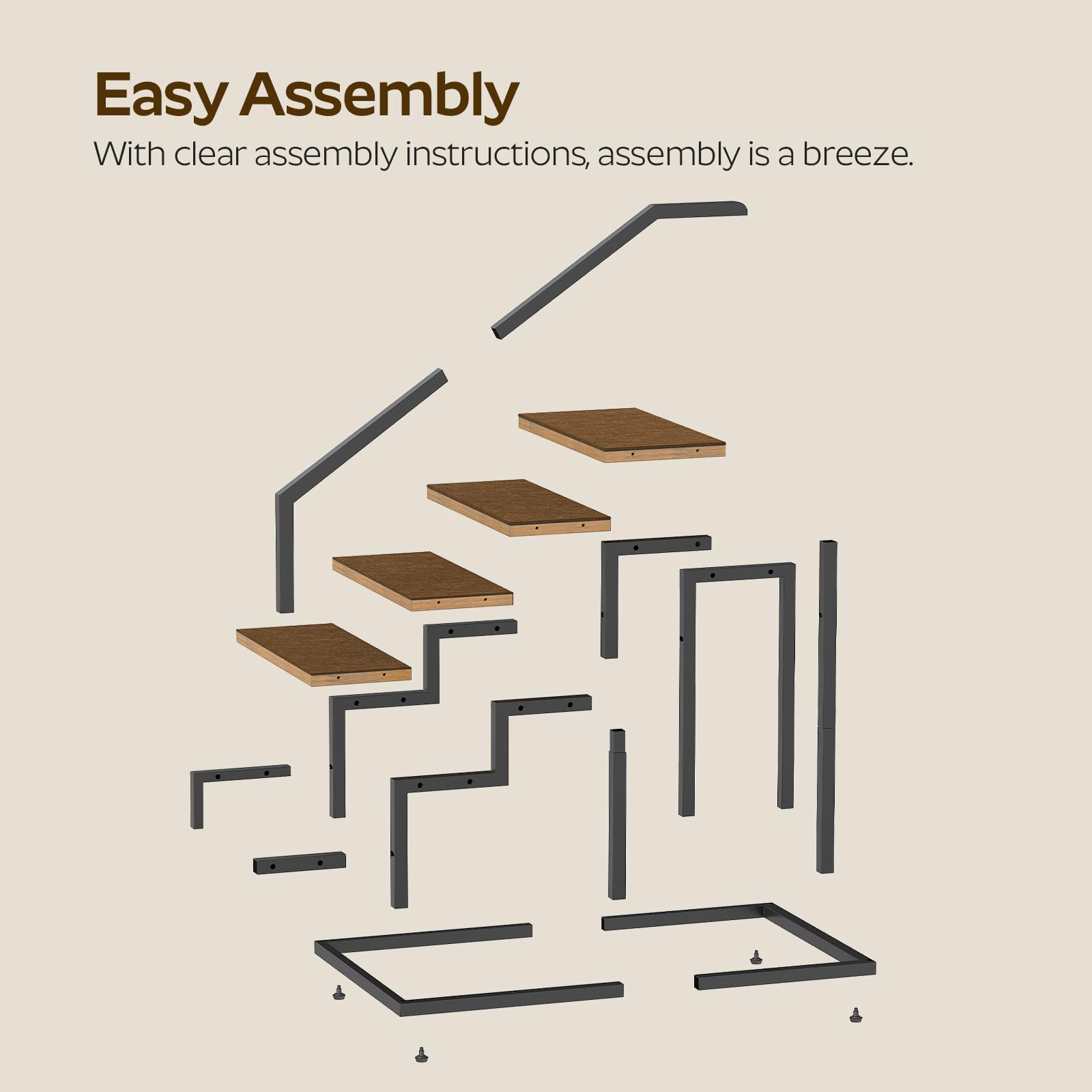 YATINEY dog stairs color brown-black showcases versatile decor fit