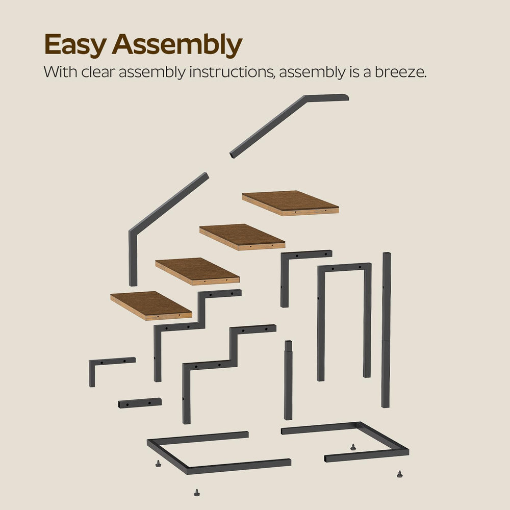 YATINEY dog stairs color brown-black showcases versatile decor fit