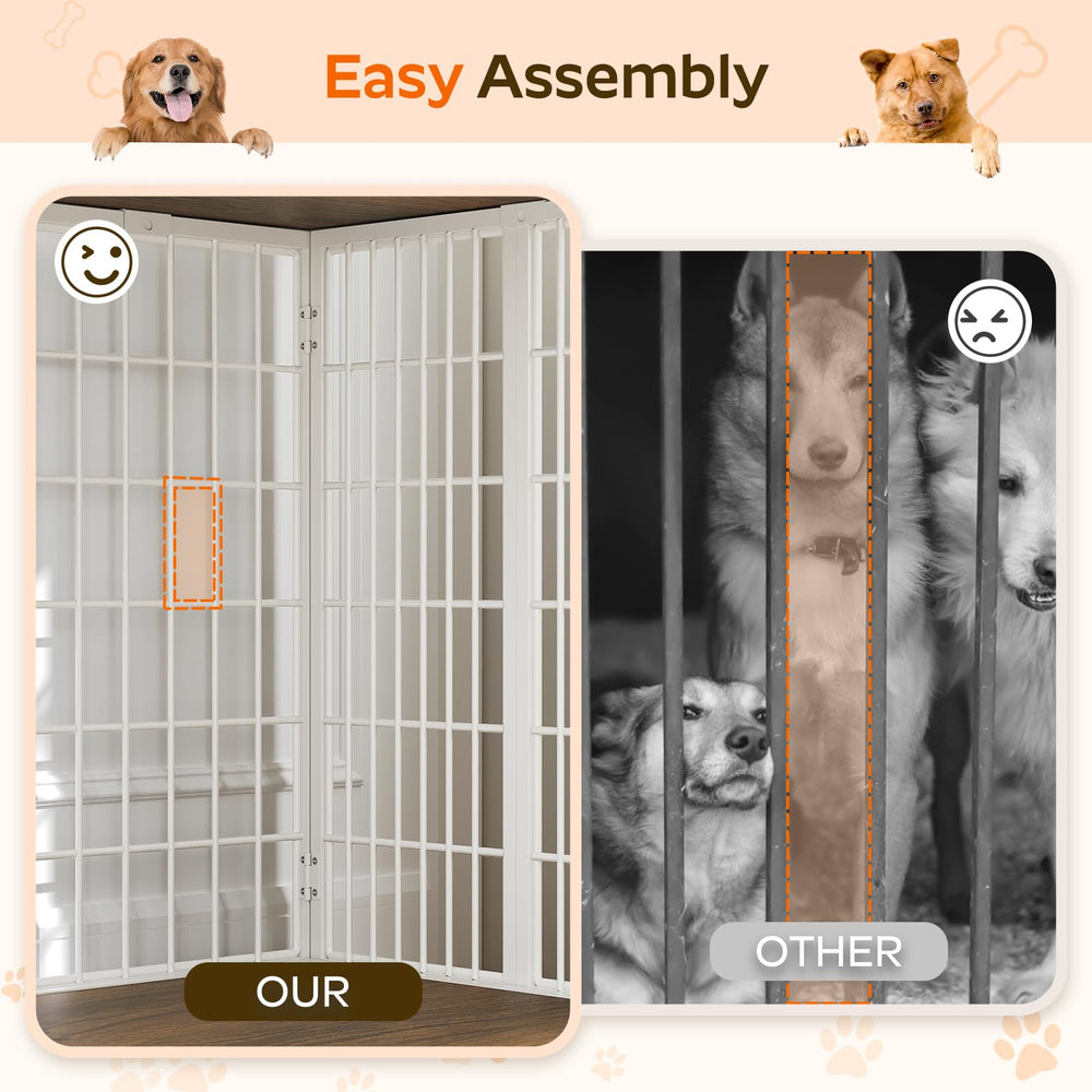 YATINEY foldable dog crate furniture in-room setup for living spaces.