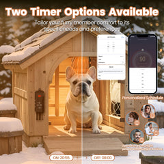 Yattberak dog house heater-overheat-safety demonstrates automatic shutoff