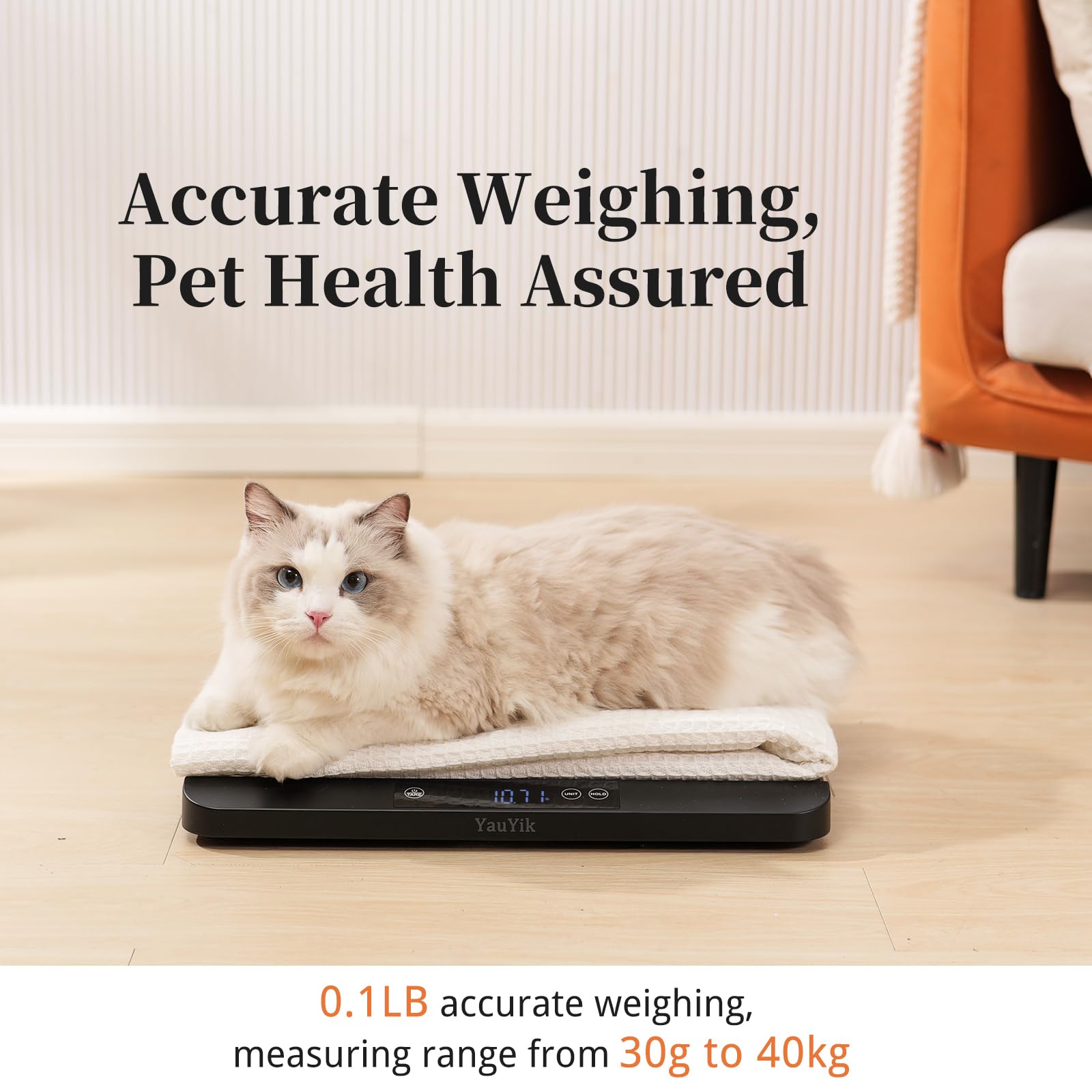 YauYik scale hold function captures weight of restless pets