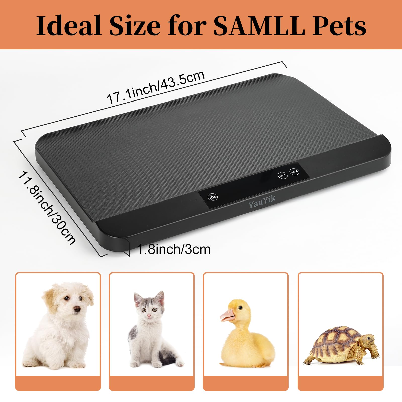 YauYik pet scale measures up to 40kg for small animals