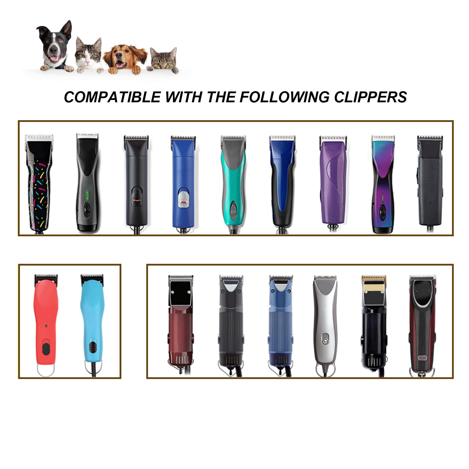 YAZIYIR heat-resistant, rust-free blades optimize performance during long grooming.