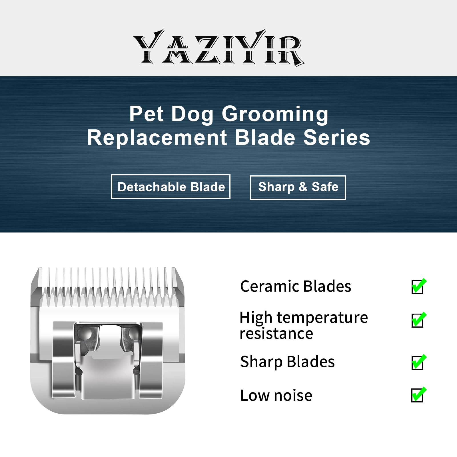 YAZIYIR dog grooming blades kit 1/8 inch for balanced, comfortable trims.