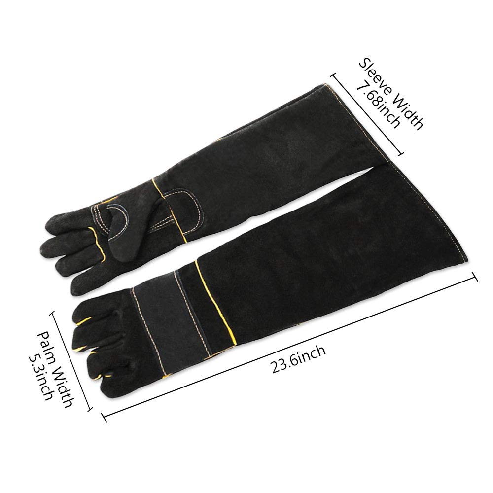YBB animal handling gloves provide forearm protection while restraining pets.