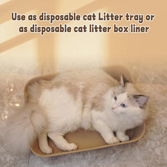 YCSKJK disposable cat litter box edge-handle design enables easy moving